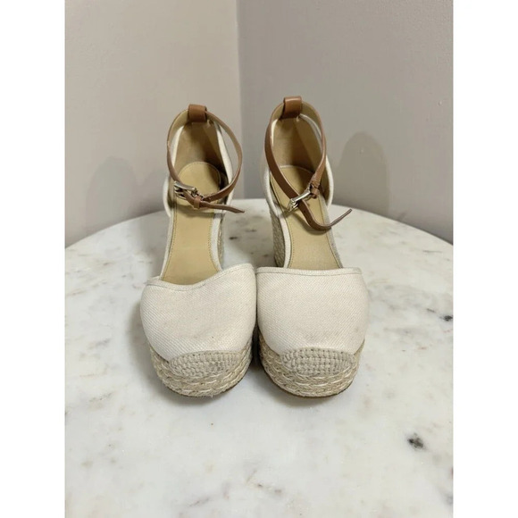 MICHAEL Michael Kors Kendrick Wedge Espadrilles, Light Cream, 7M EUC - Picture 2 of 6
